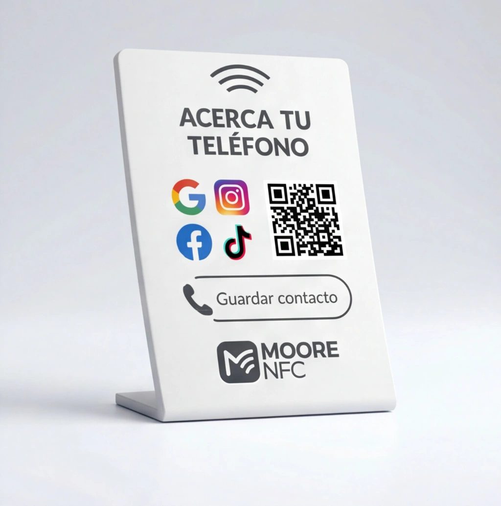 tarjeta nfc con landing seo moore nfc dirigir trafico web captar clientes