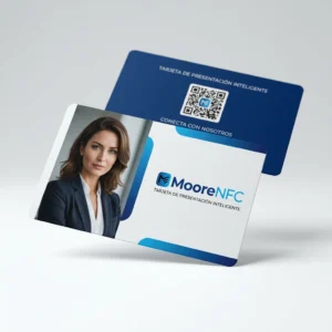 tarjeta nfc con landing seo y foto moore nfc captar clientes web tarjeta digital profesional